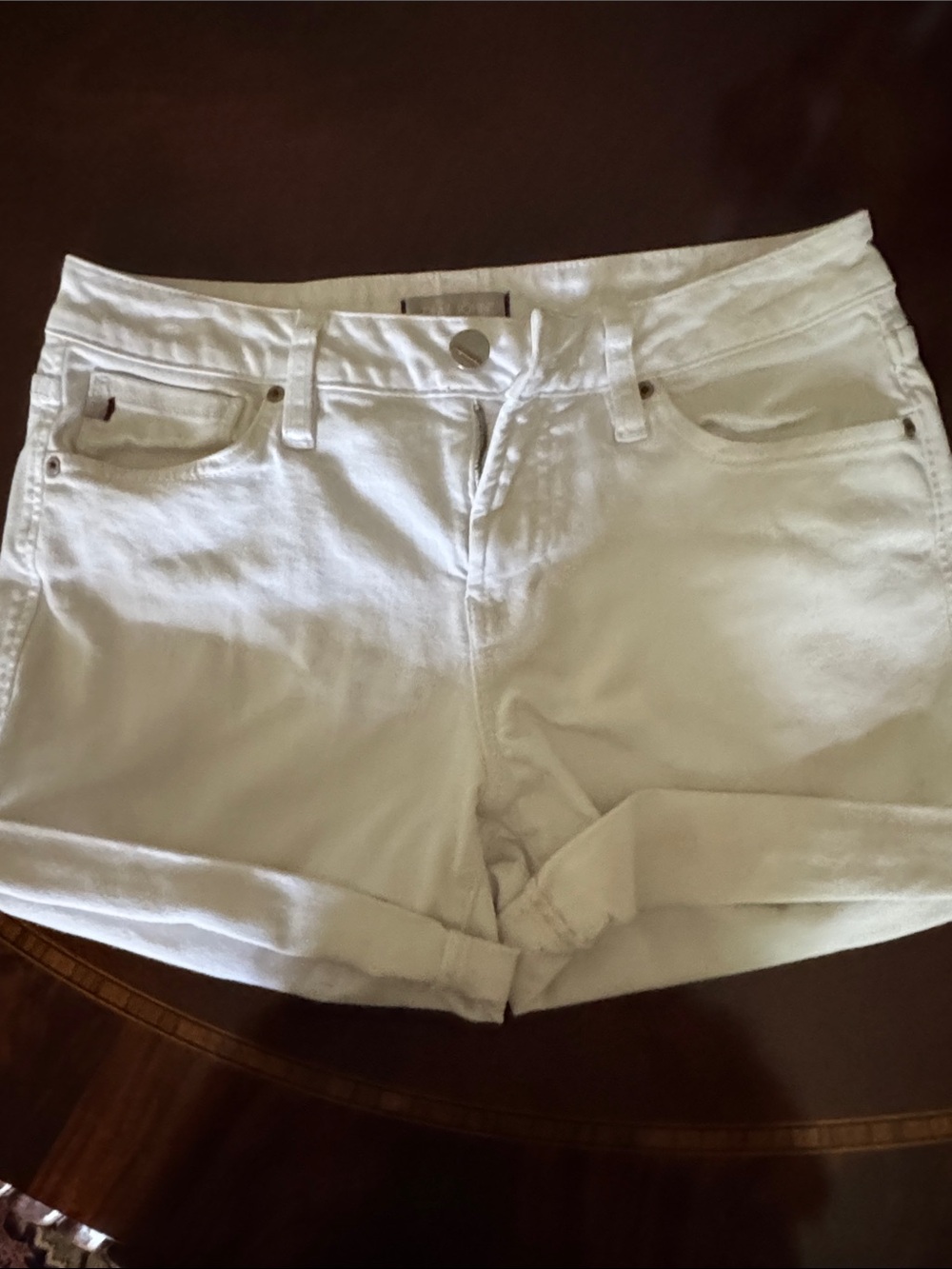 Dear John White Roll-Hem Denim Shorts
